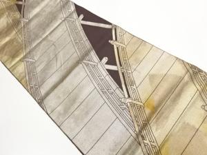 川島織物製　橋模様織出し袋帯